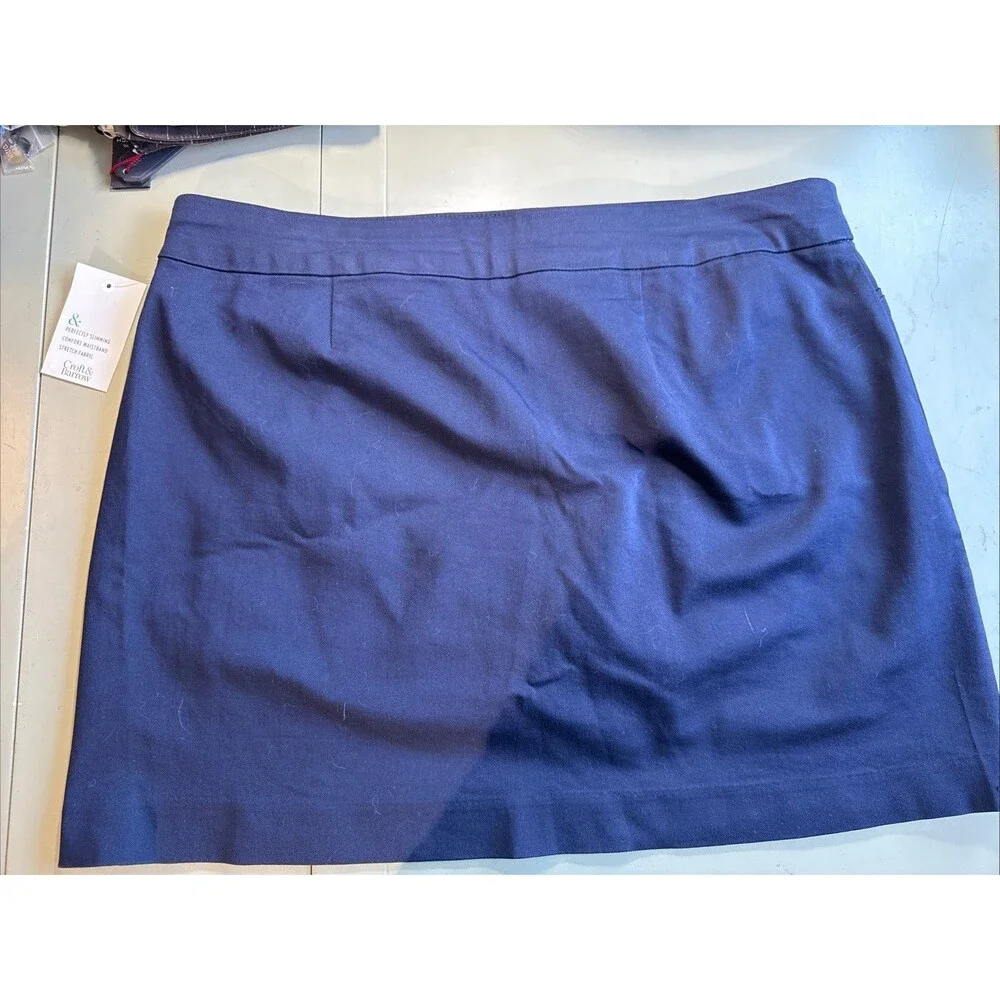 Navy Women’s Croft & Barrow Effortless Stretch Skort Sz 18 NWT